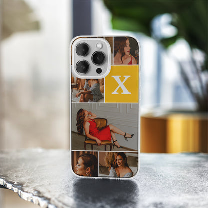 Personalisierte iPhone Hülle Foto Collage Mit Initialen