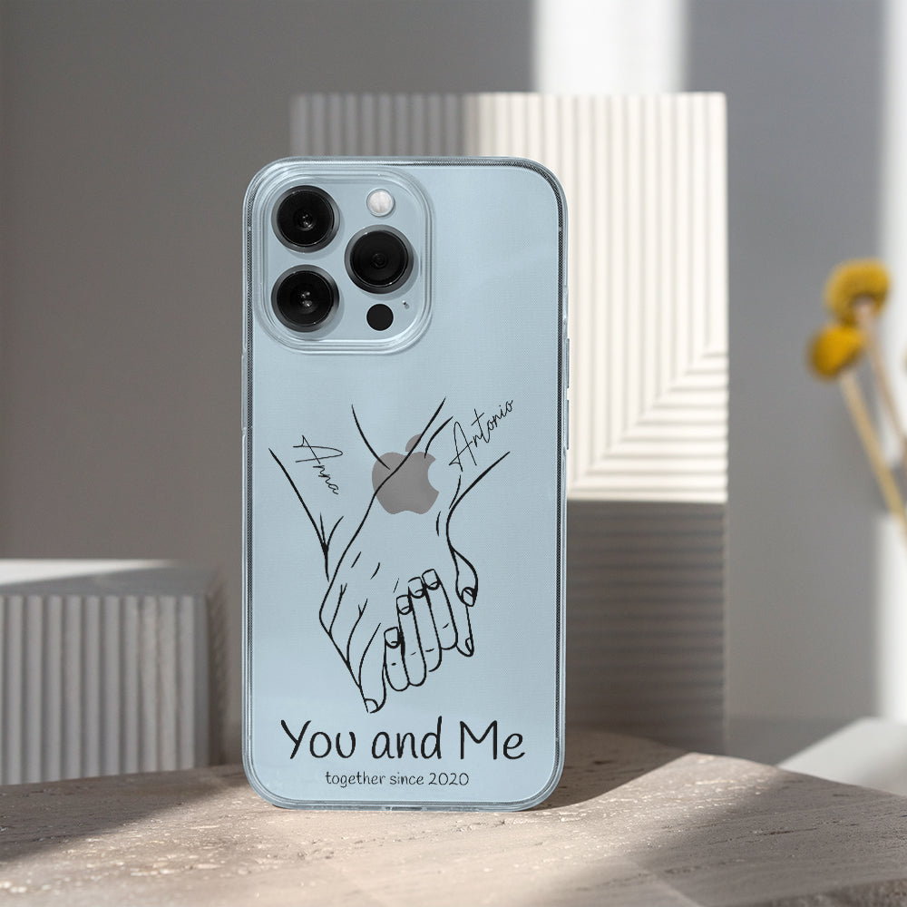 Personalisierte iPhone Hülle Line Art Kunst