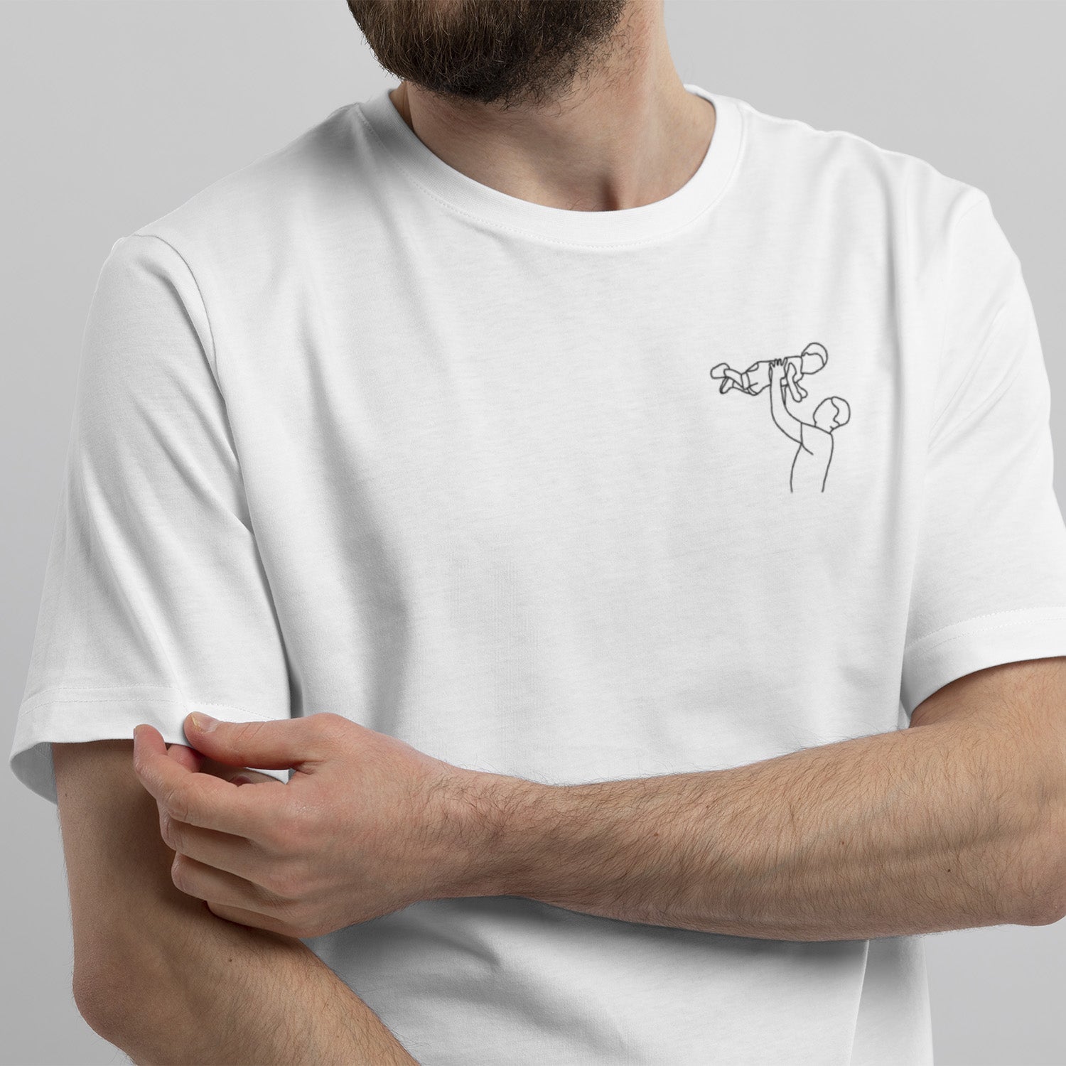 Personalisiertes T-Shirt Foto Line Art