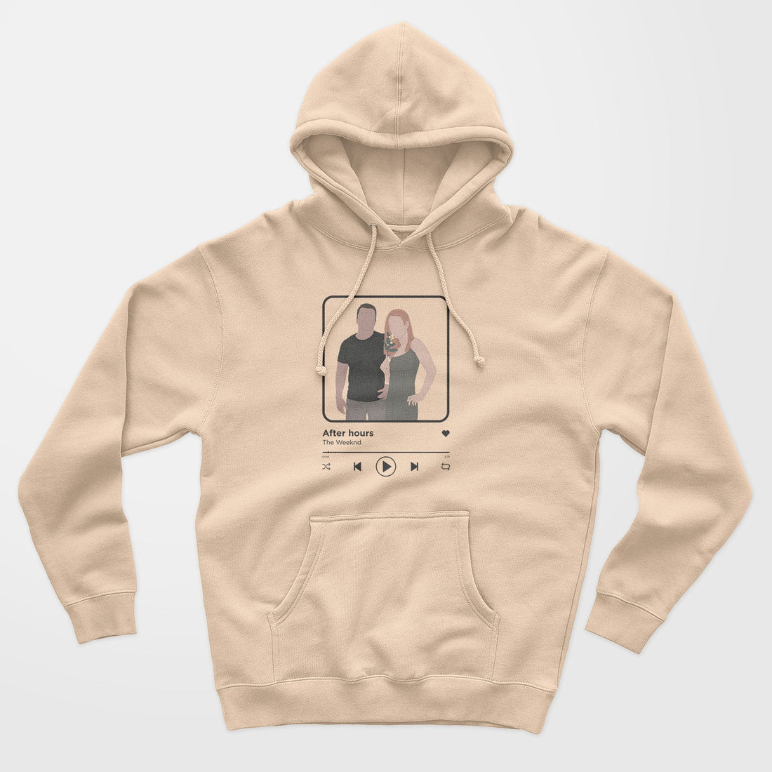 Personalisierter Hoodie Pullover Spotify Song Mit Illustration