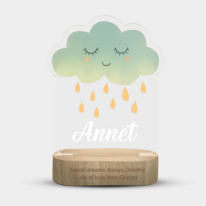 Personalisiertes LED Nachtlicht Kinder Lampe Wolke Mit Vorname