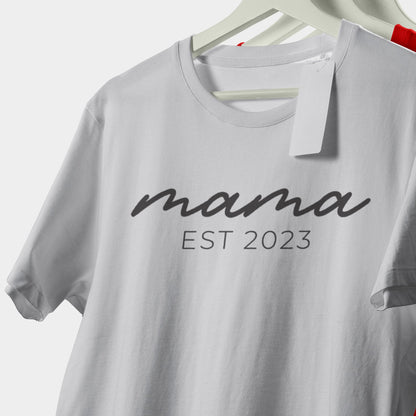 Personalisiertes T-Shirt Mama Est. Mit Geburtsjahr