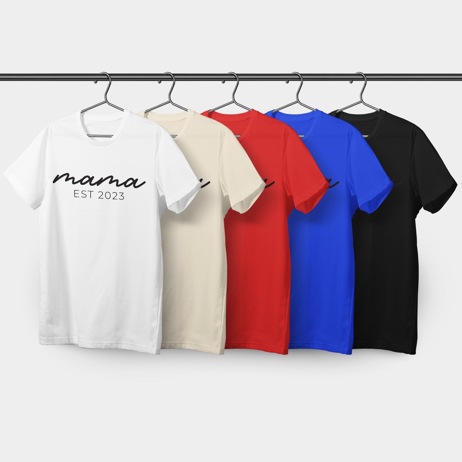 Personalisiertes T-Shirt Mama Est. Mit Geburtsjahr