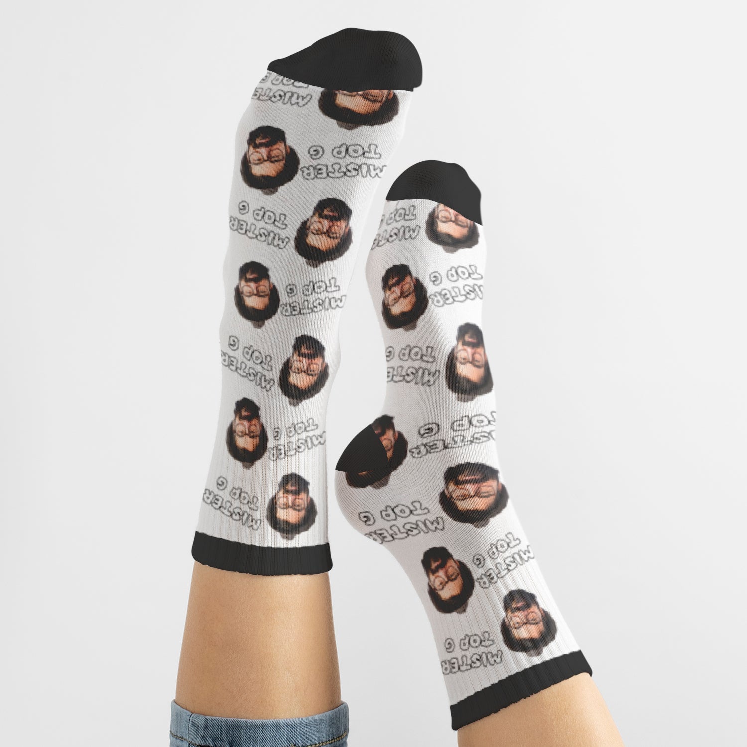 Personalisierte Foto Socken mit Text