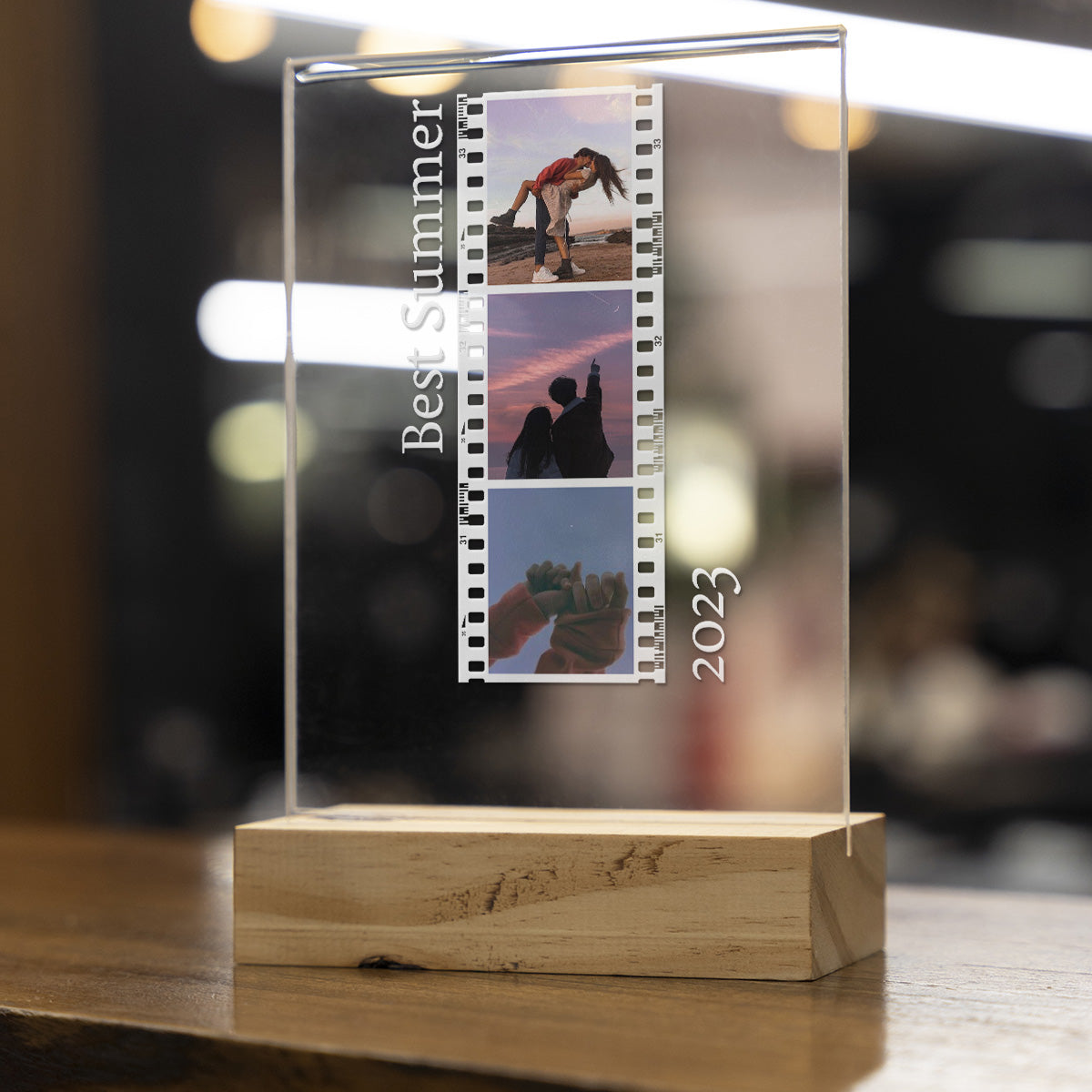 Personalisierte Foto Film Transparent Plakette Mit Fotos