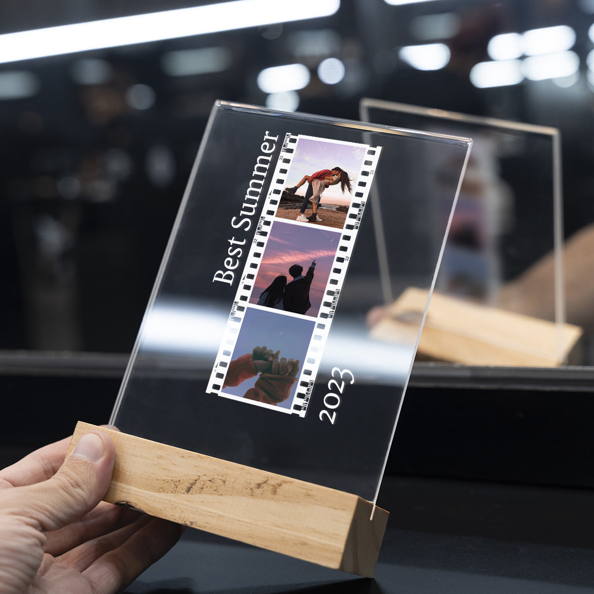 Personalisierte Foto Film Transparent Plakette Mit Fotos