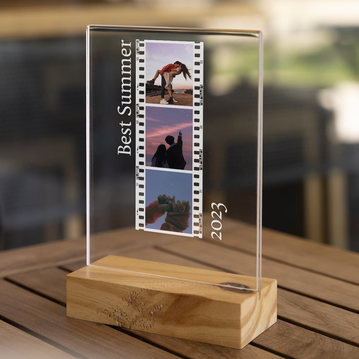 Personalisierte Foto Film Transparent Plakette Mit Fotos