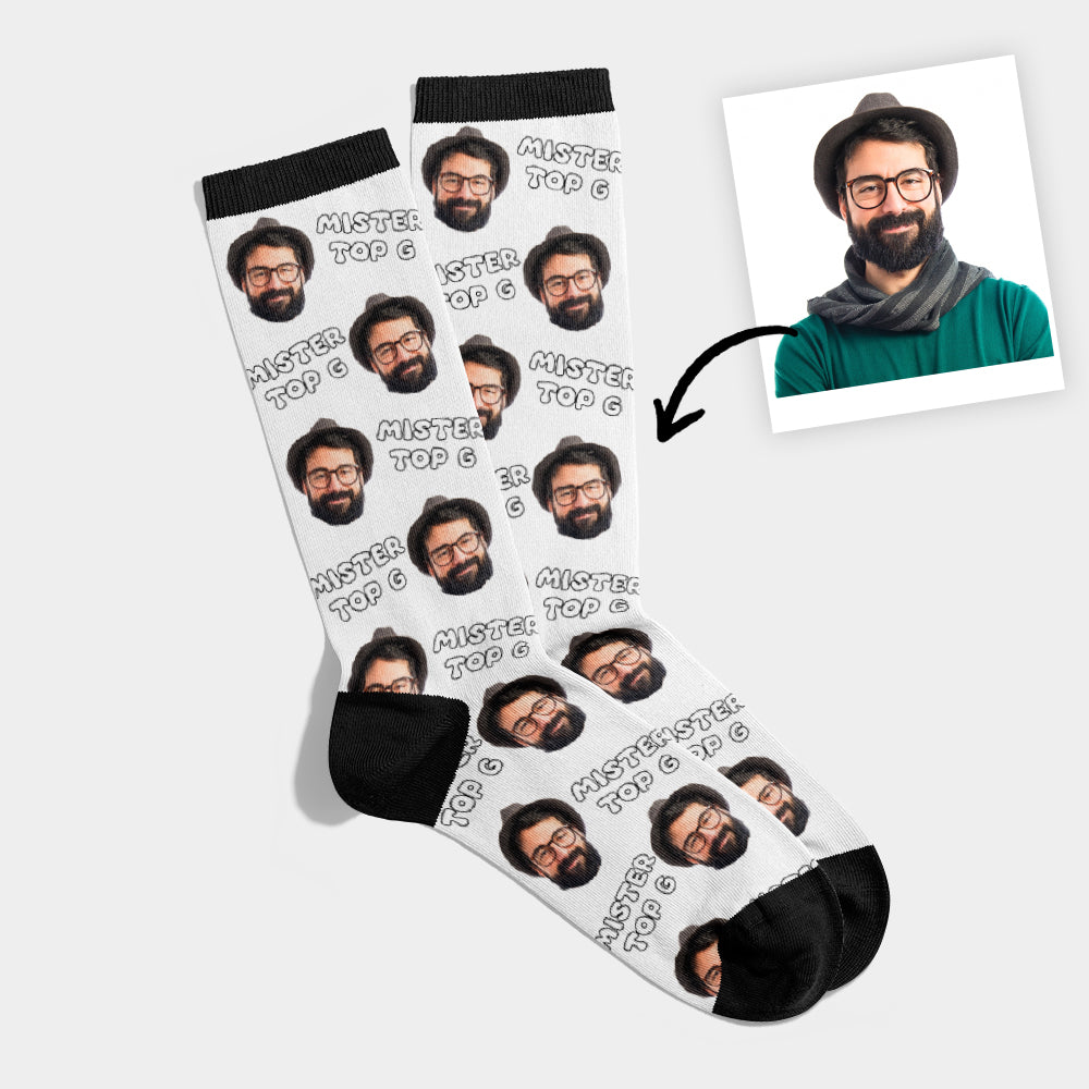 Personalisierte Foto Socken mit Text