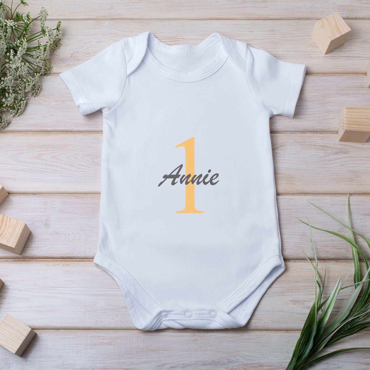 Personalisierter Baby Body Strampler 1. Geburtstag Mit Name