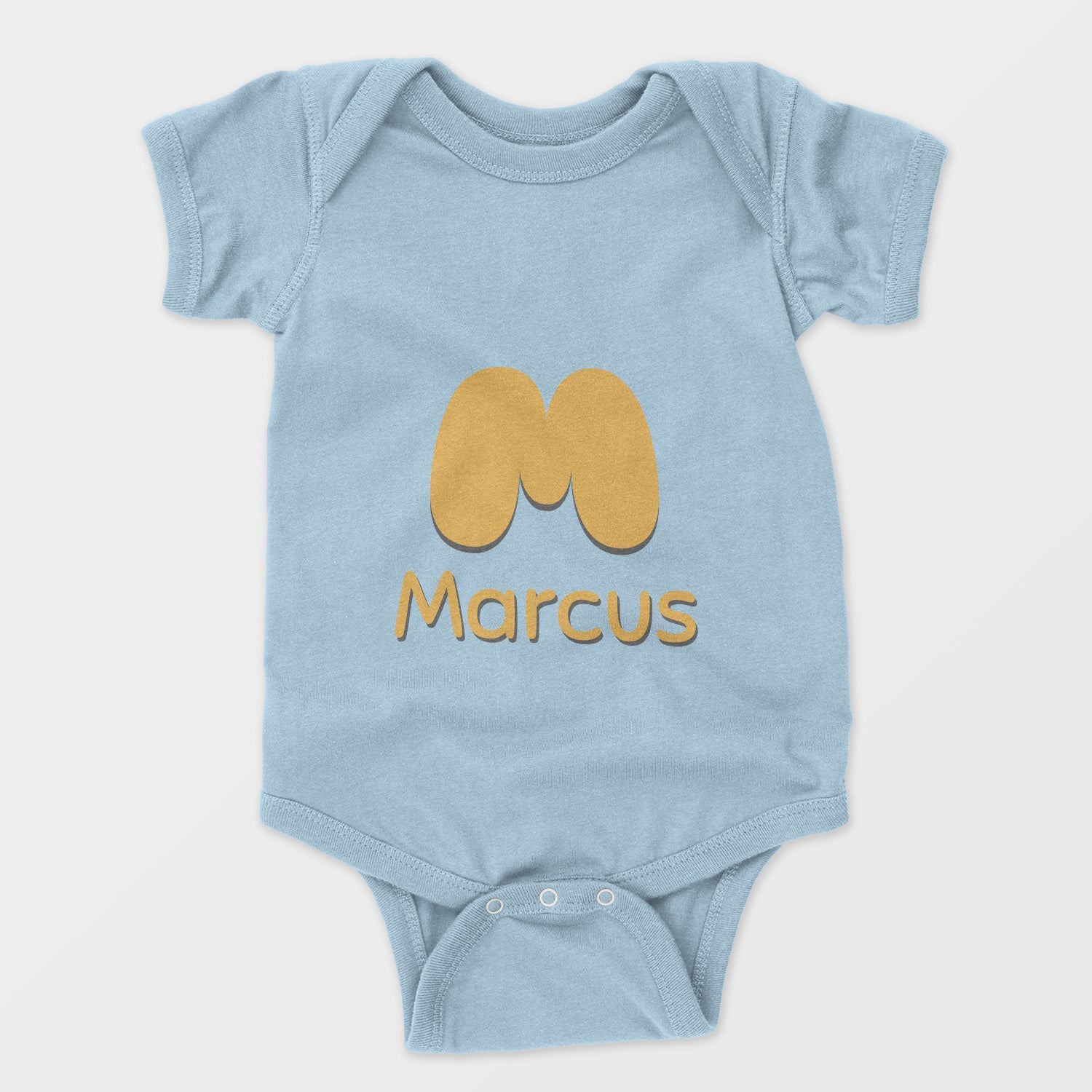 Personalisierter Baby Body Strampler Initial Mit Name