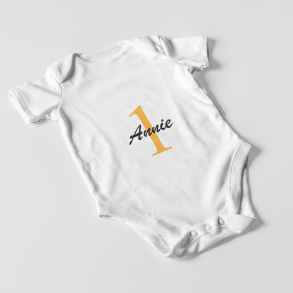 Personalisierter Baby Body Strampler 1. Geburtstag Mit Name