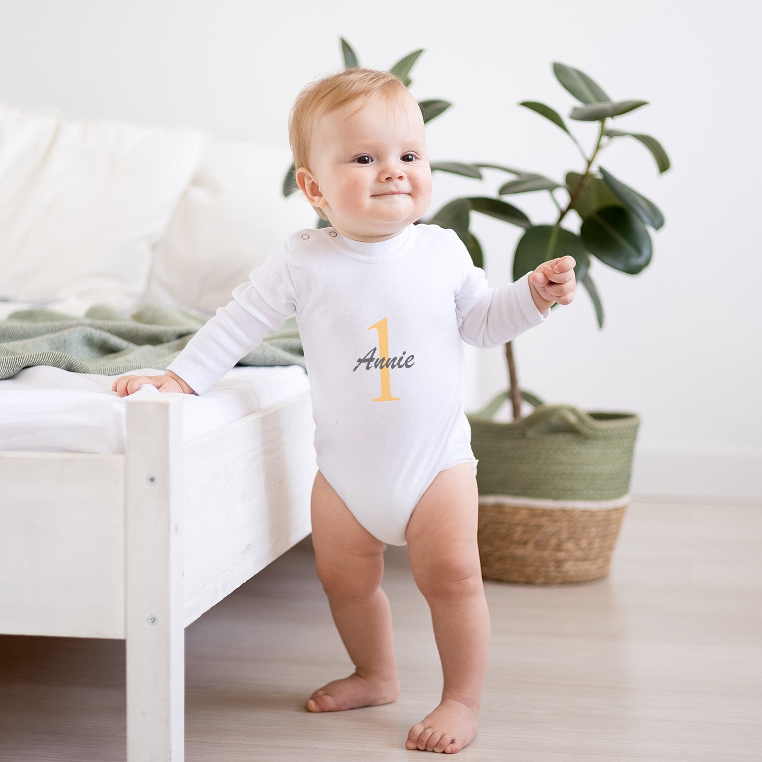 Personalisierter Baby Body Strampler 1. Geburtstag Mit Name