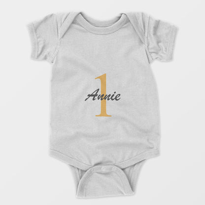 Personalisierter Baby Body Strampler 1. Geburtstag Mit Name