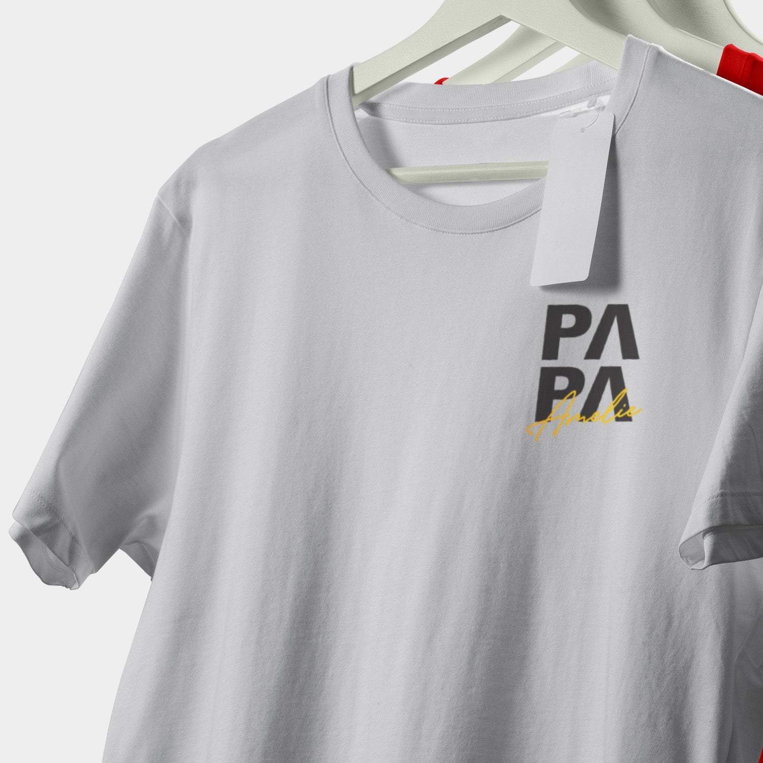 Personalisiertes T-Shirt Papa Mit Kindername