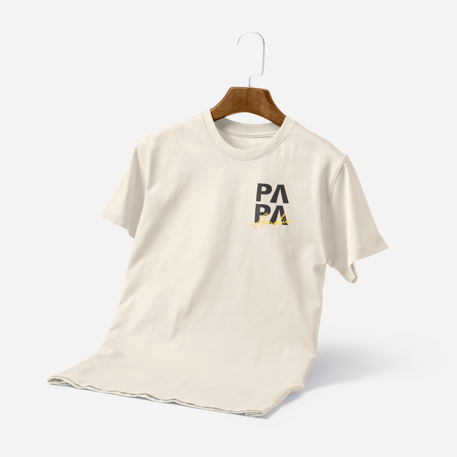 Personalisiertes T-Shirt Papa Mit Kindername