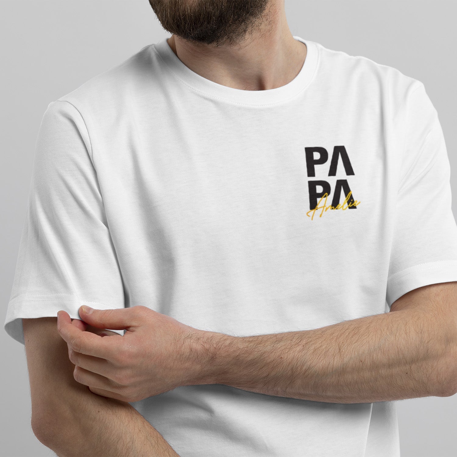 Personalisiertes T-Shirt Papa Mit Kindername