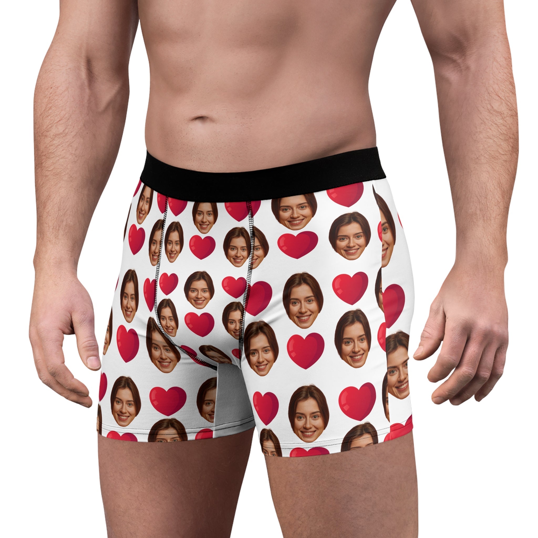 Personalisierte Boxershorts Für Männer Mit Herz Und Foto