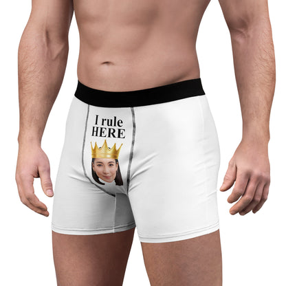 Personalisierte Boxershorts Für Männer I Rule Here Mit Foto