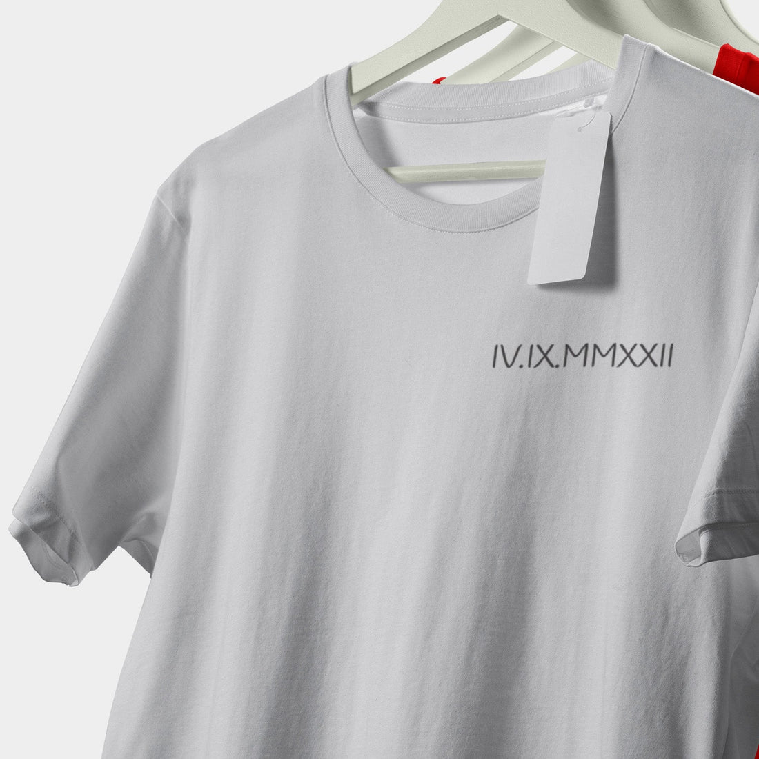 Personalisiertes T-Shirt Stickerei Initialen Und Römische Ziffern