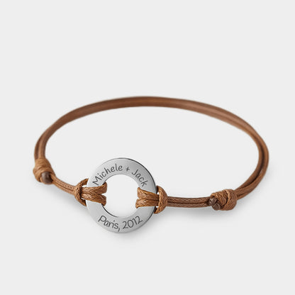 Personalisiertes Leder Armbänder Mit Kreis