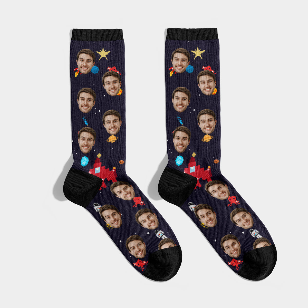 Personalisierte Weltraumspiel-Socken