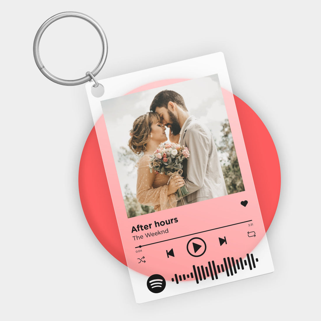 Personalisierter Schlüsselanhänger Mit Spotify Song Foto