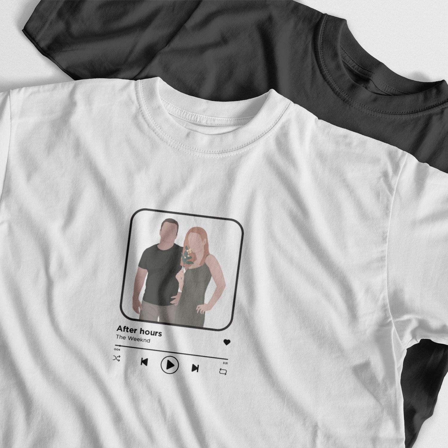 Personalisiertes T-Shirt Spotify Song Mit Illustration