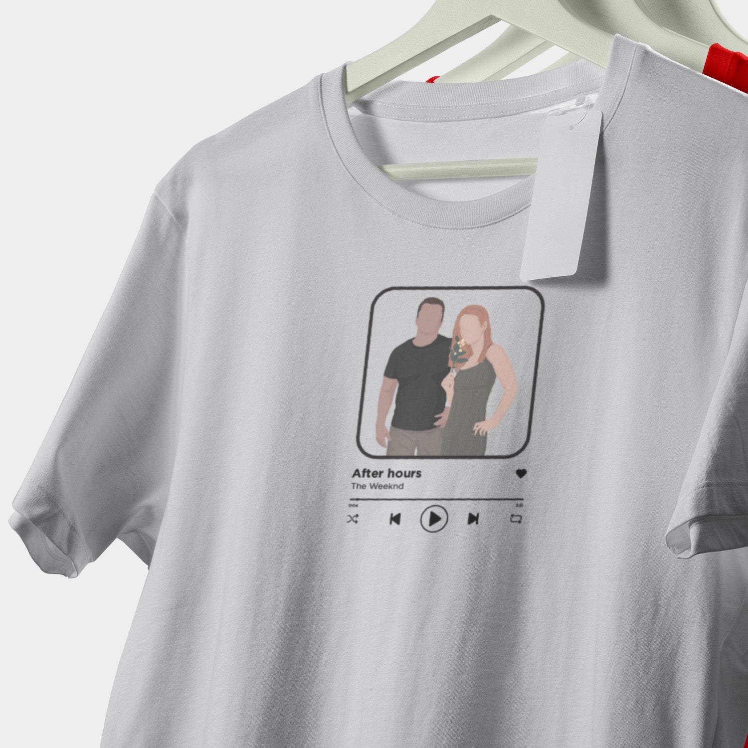 Personalisiertes T-Shirt Spotify Song Mit Illustration