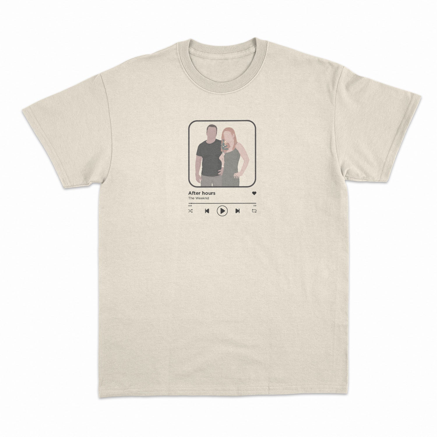 Personalisiertes T-Shirt Spotify Song Mit Illustration